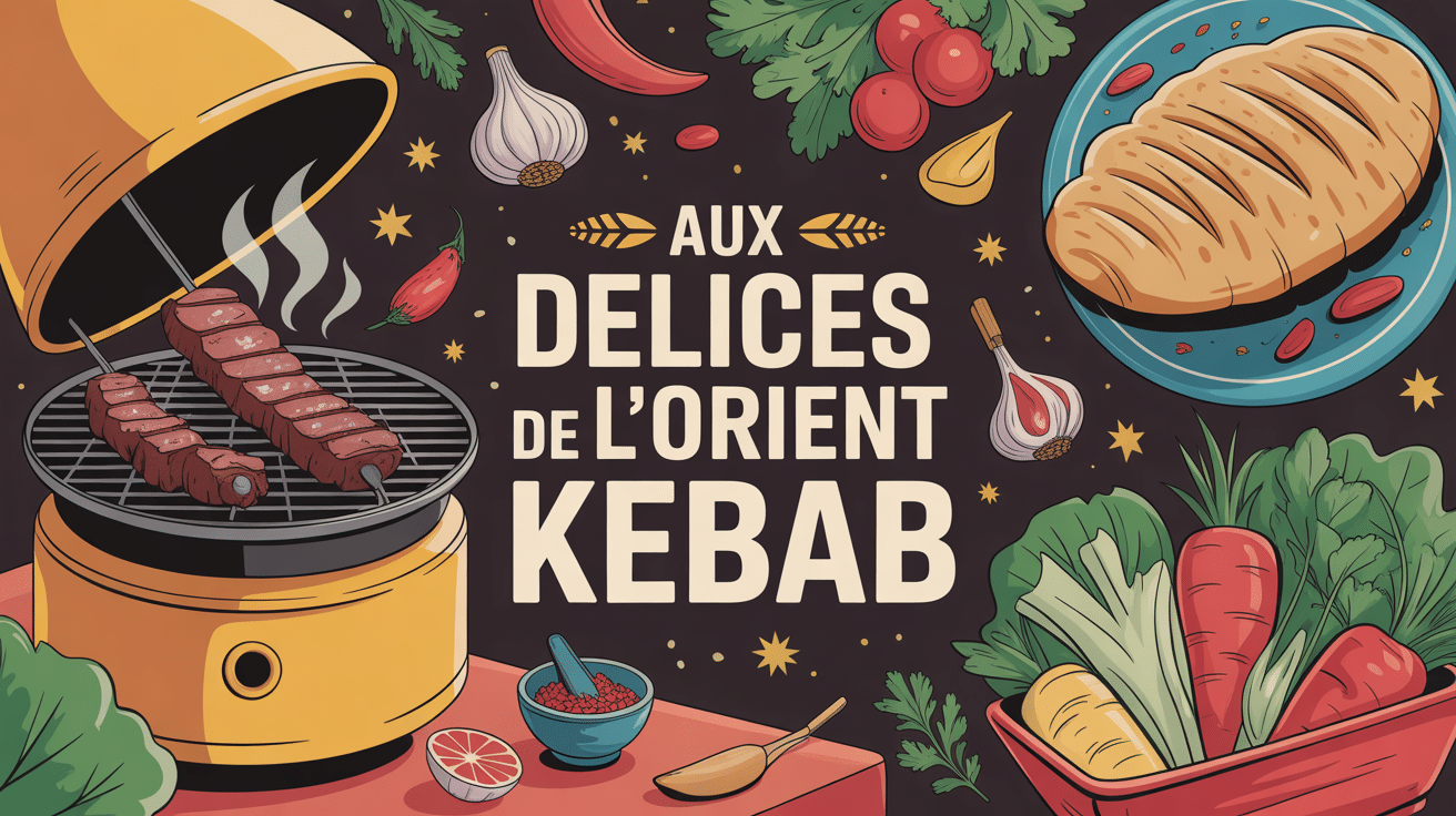 restaurant aux délices de l'orient kebab broche pita épices