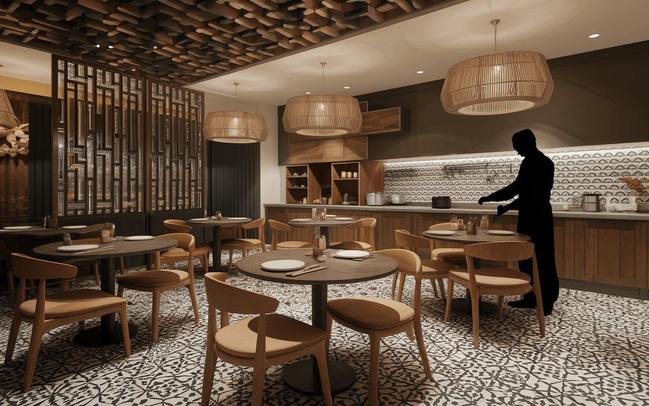 intérieur aux délices de l'orient kebab restaurant ambiance conviviale