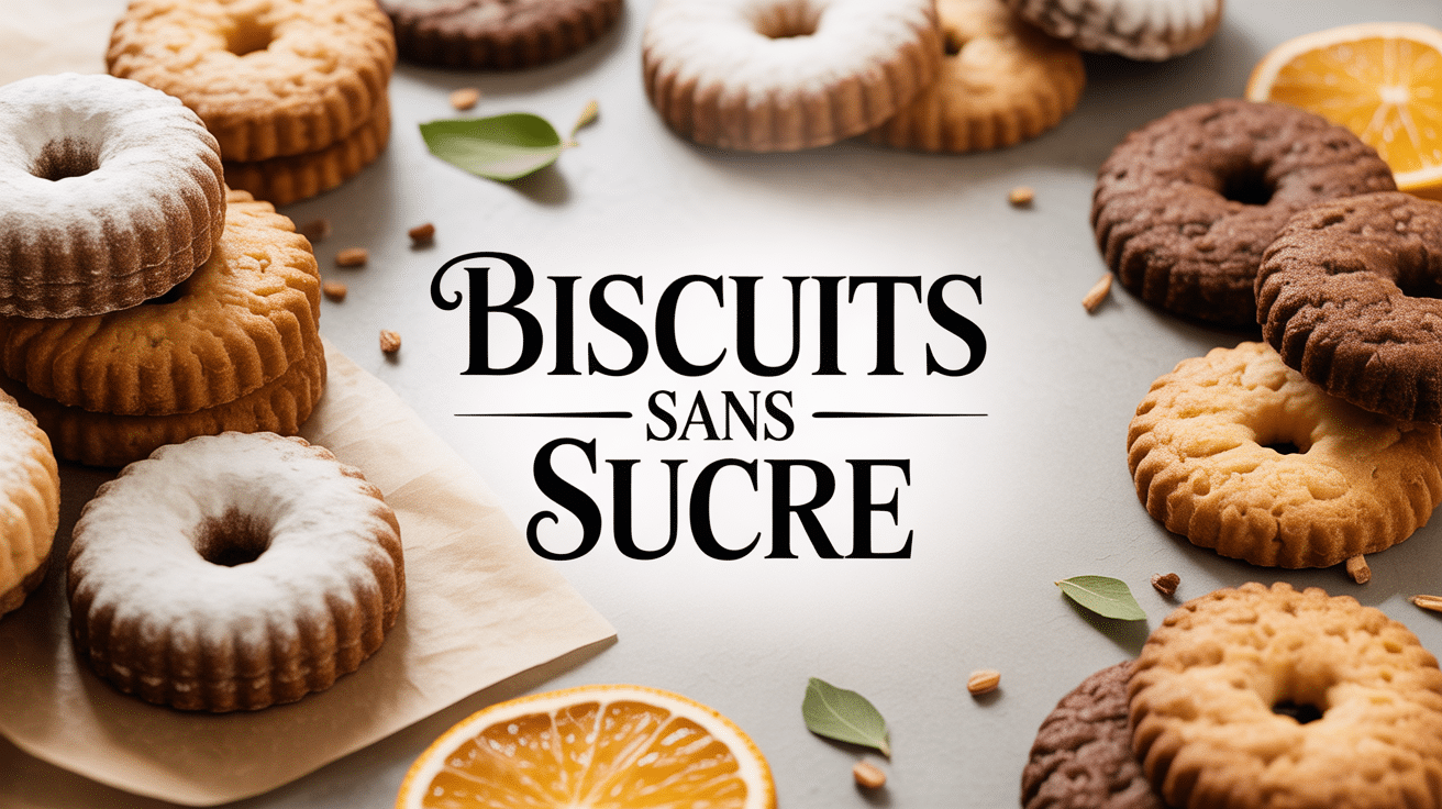 Assortiment biscuit sans sucre dorés ingrédients naturels