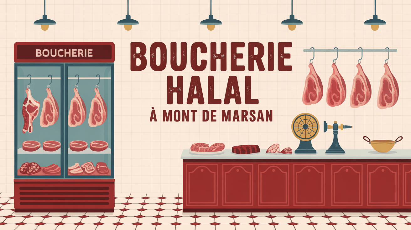 Vitrine boucherie halal mont de marsan décor traditionnel