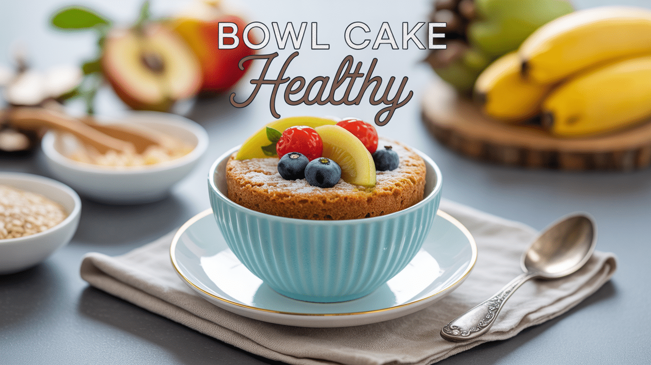 Bowl cake healthy aux flocons d'avoine et fruits frais