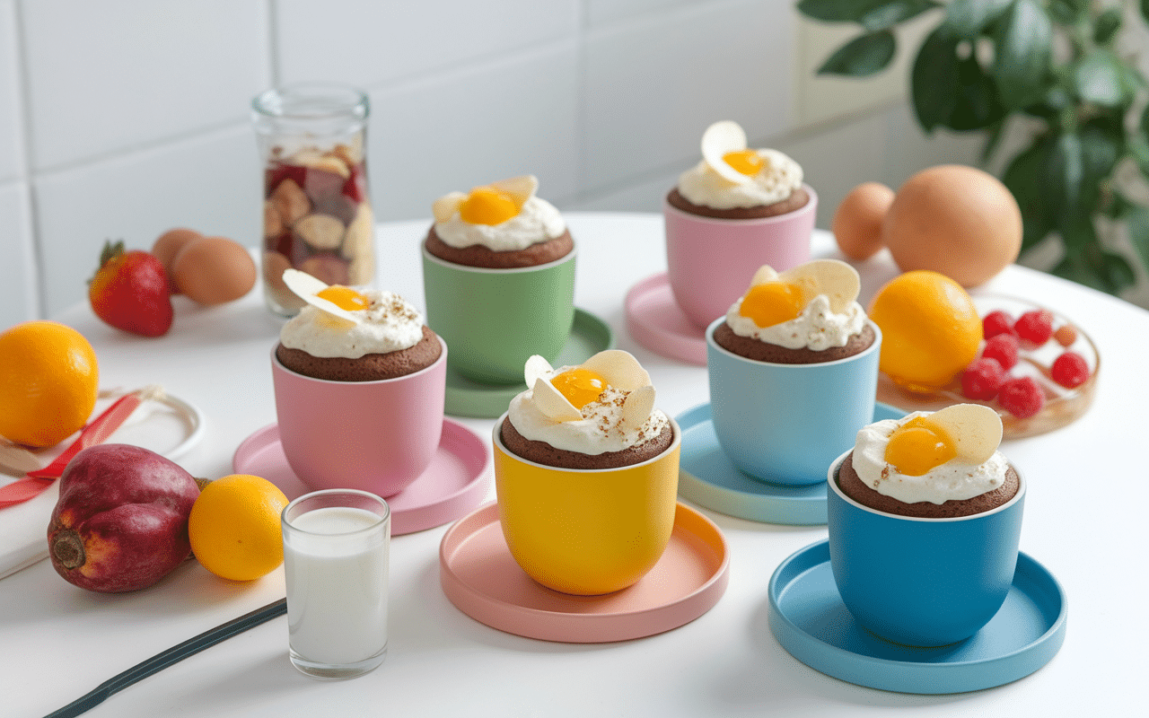 Bol de bowl cake healthy avec ingrédients nutrition