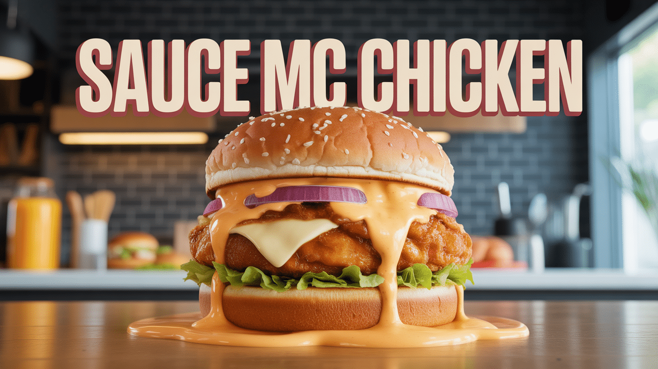 burger poulet sauce mc chicken fond moderne