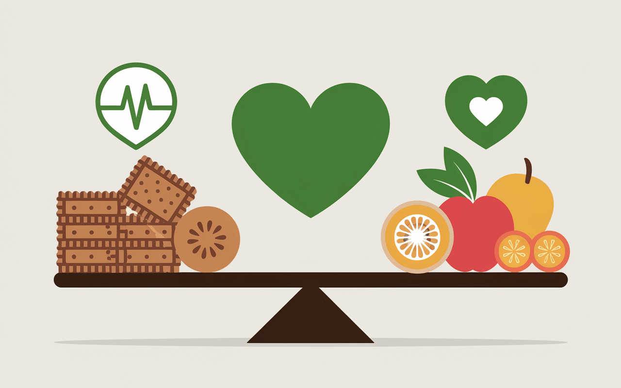 Balance entre biscuits traditionnels et biscuit sans matière grasse ni sucre