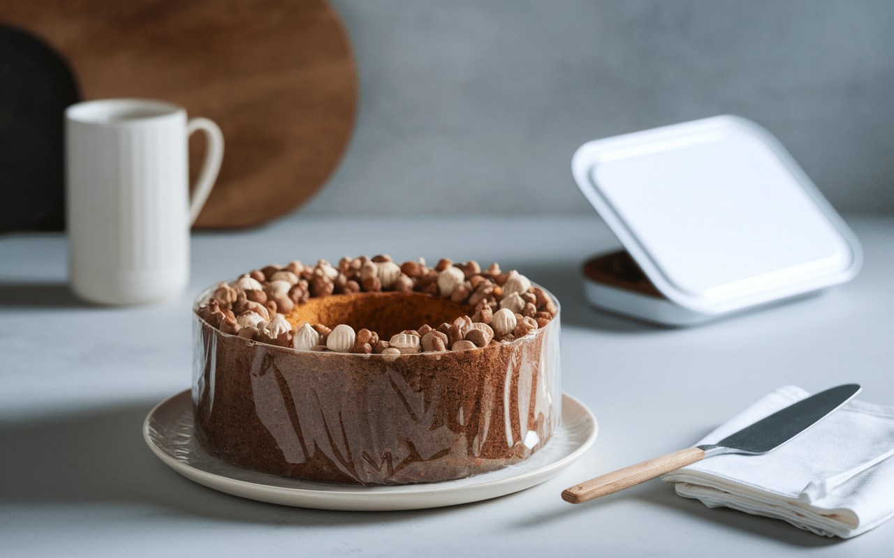 conservation gâteau yaourt film alimentaire torchon boîte