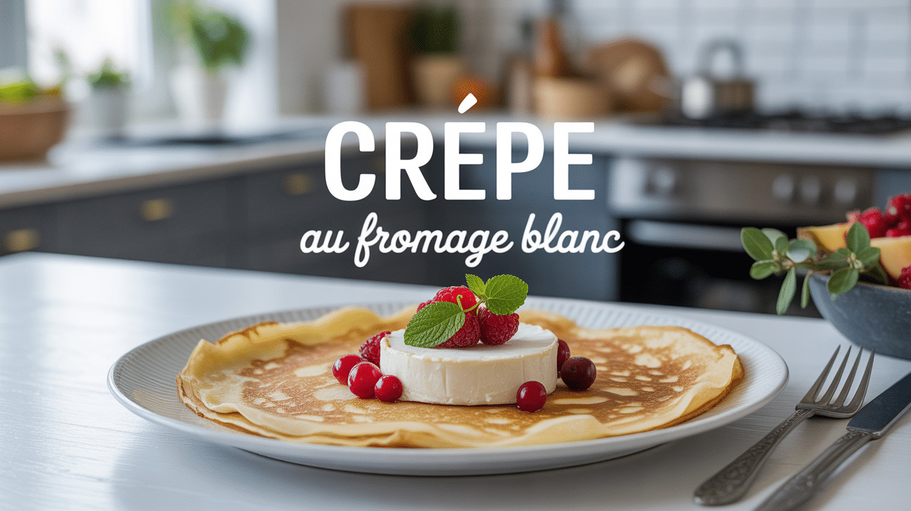 crepe fromage blanc garnie de fruits rouges