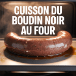 Cuisson du boudin noir au four entier doré