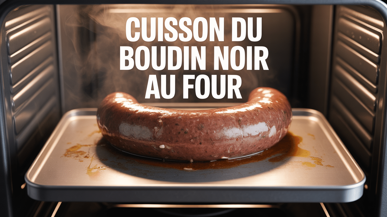 Cuisson du boudin noir au four entier doré