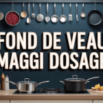 Cuisine moderne avec ustensiles et dosage fond de veau Maggi