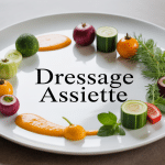 dressage assiette élégante légumes sauce herbes