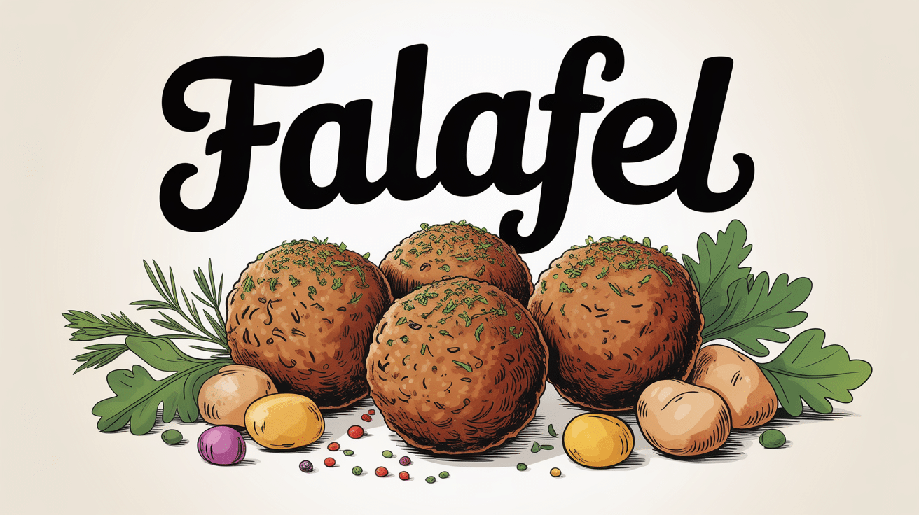 Falafel origine illustration boulettes et épices