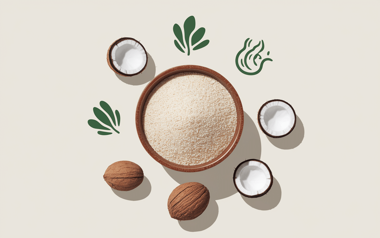 Composition nutritionnelle farine de coco fibres proteines mineraux