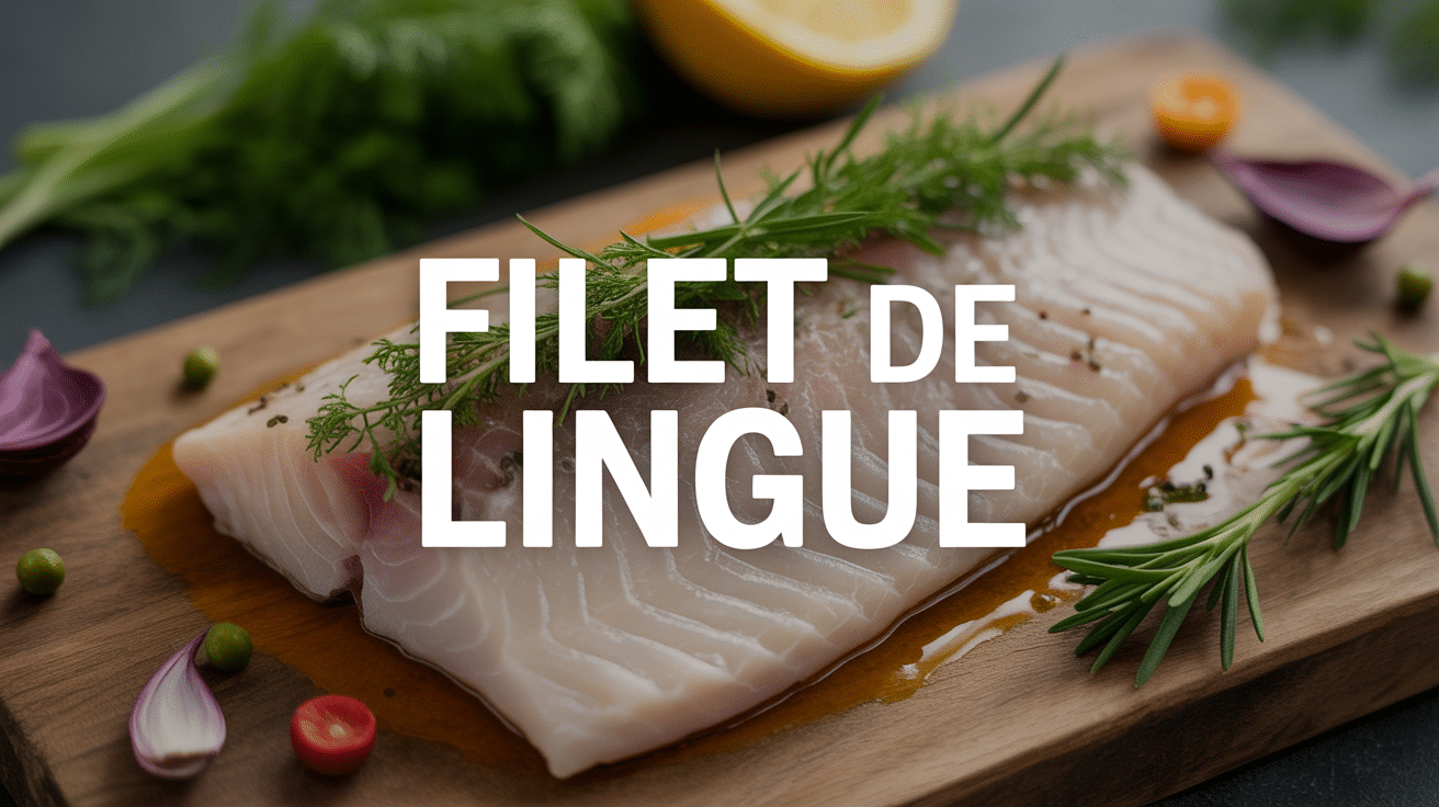 filet de lingue entouré herbes citron et légumes