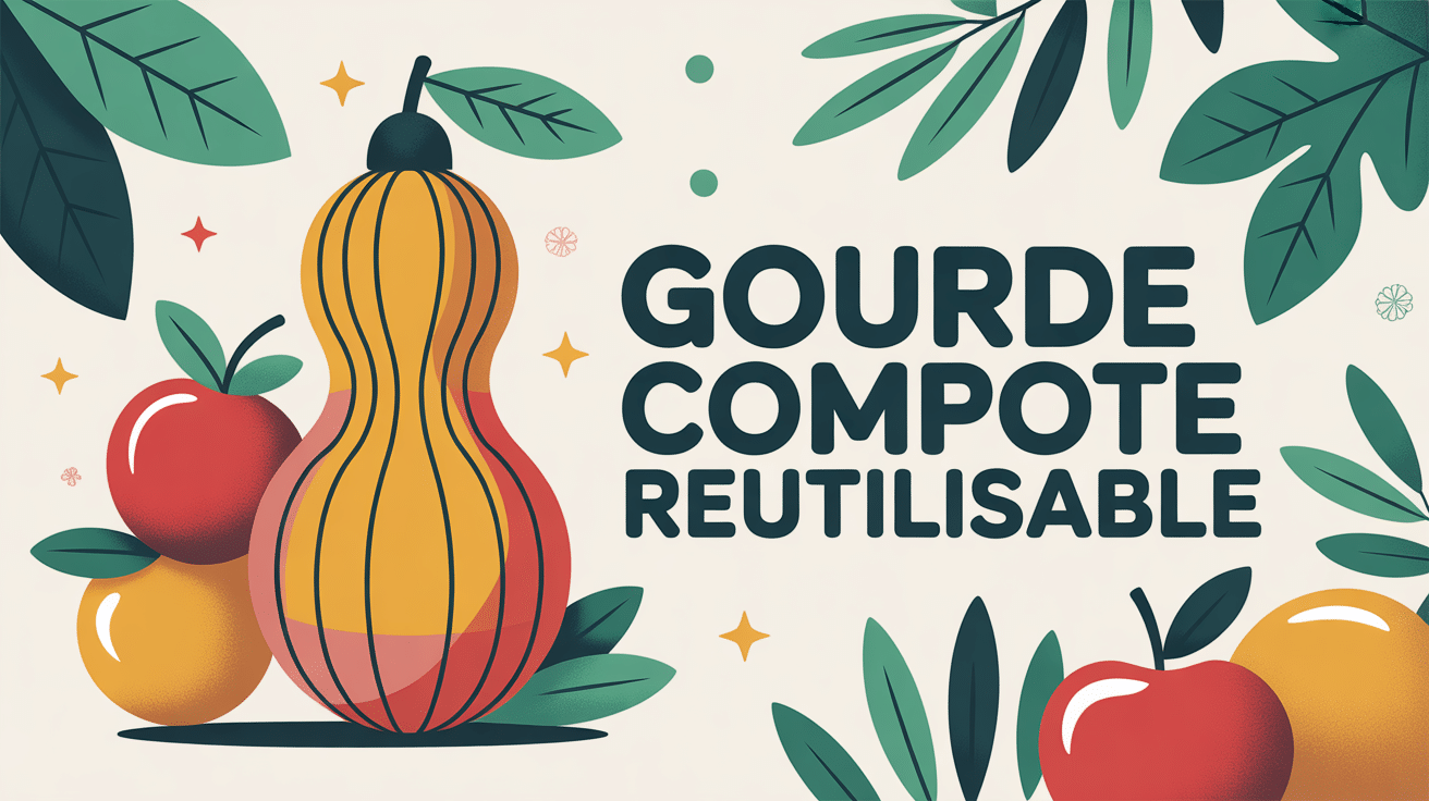 Gourde compote réutilisable et fruits frais