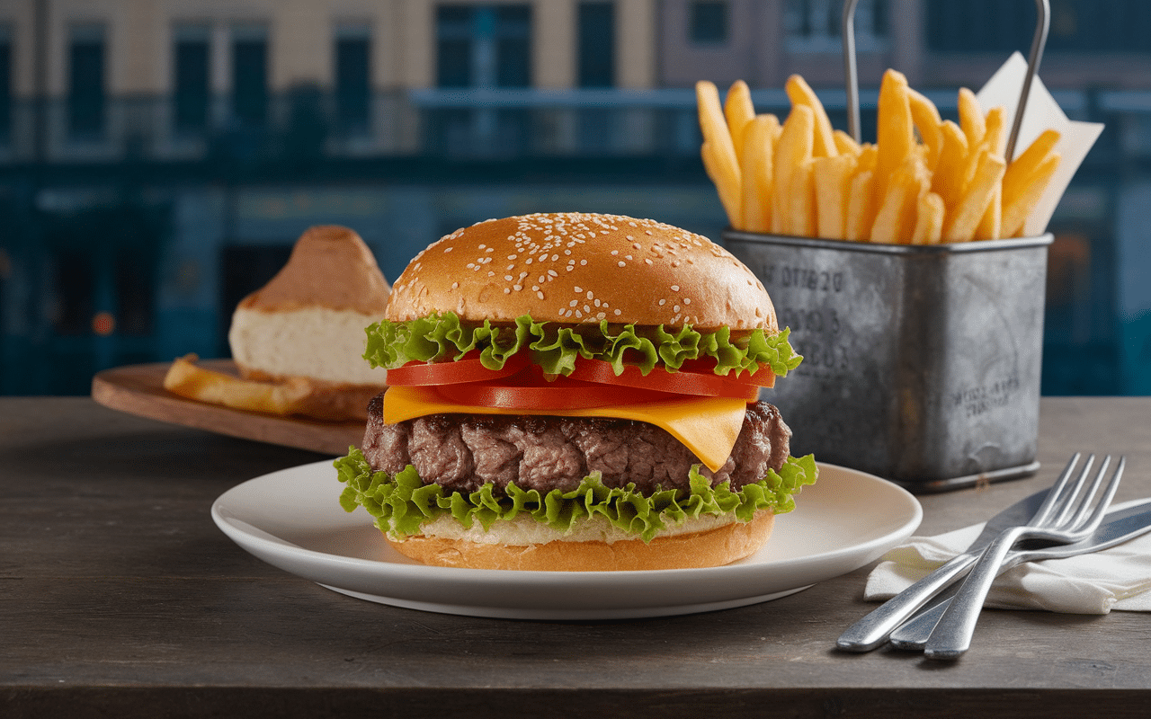 burger artisanal holy moly burger lille avec frites