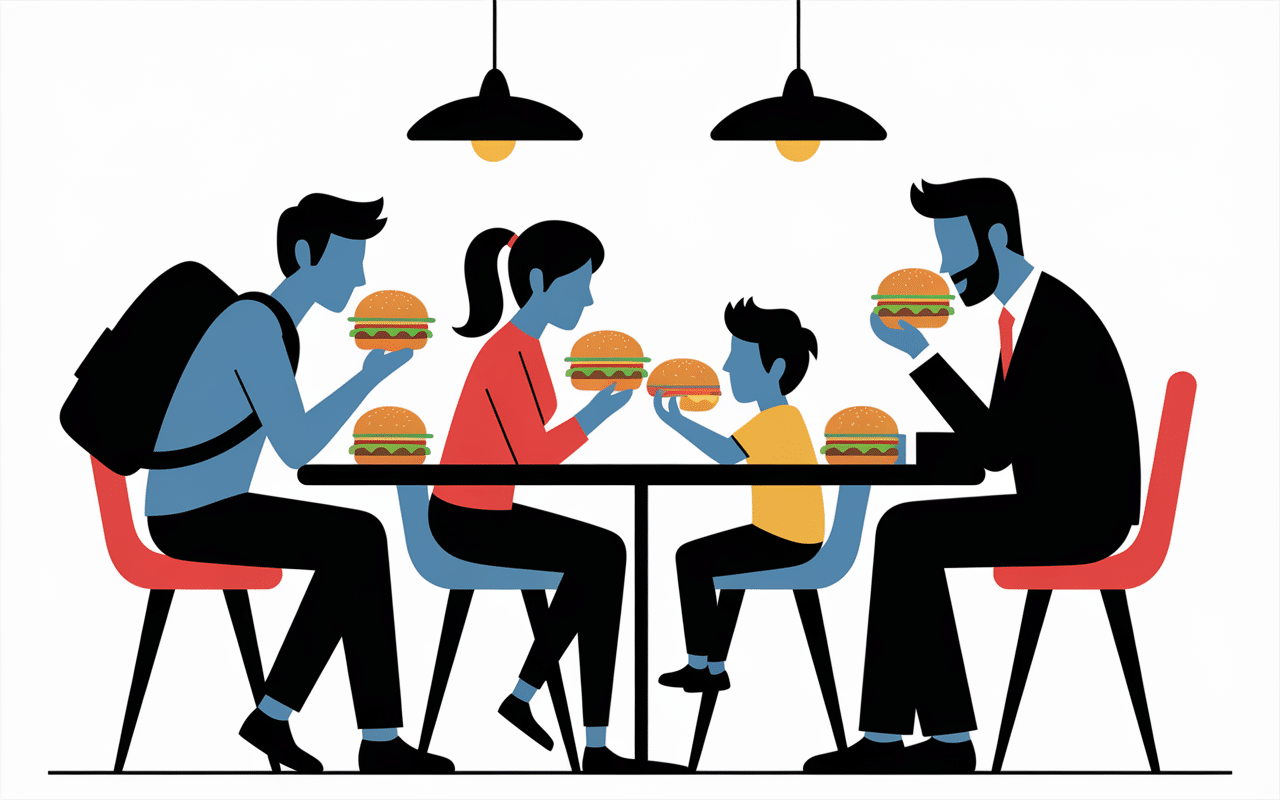 clients divers holy moly burger lille partagent un burger