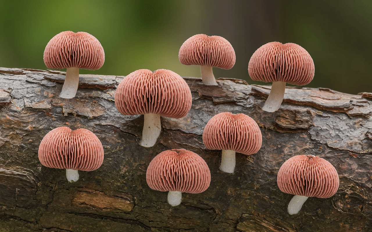 Gros plan oreille de cochon champignon identification mycologique