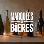 Table bouteilles verres marques de bieres