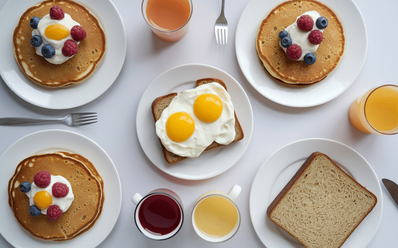 milk & pug - brunch plats variés typiques du menu