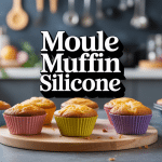 Muffins dorés sortant de moule muffin silicone en cuisine moderne