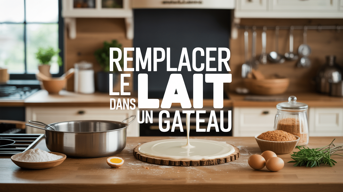 par quoi remplacer le lait dans un gâteau cuisine illustration moderne