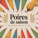 Poires de saison cercle calendrier