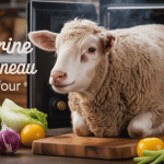 Poitrine agneau four dorée avec légumes