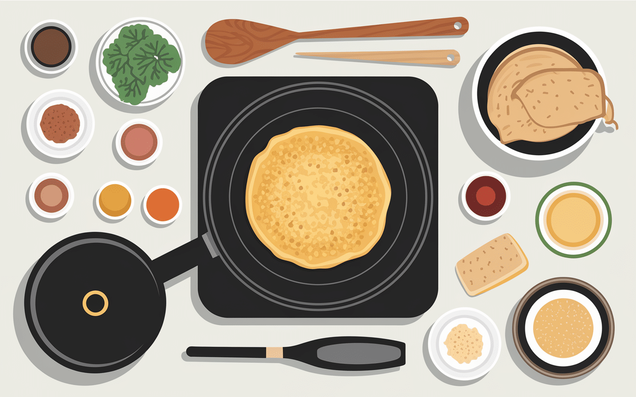 cuisson crepe fromage blanc poele