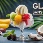 Glace sans sucre aux fruits ingrédients naturels