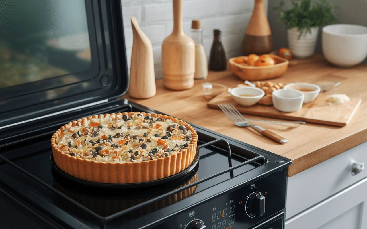 Tarte recette salée avec pâte sablée toute prête cuisson four