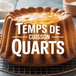 Quatre quart doré illustrant le temps de cuisson quatre quart