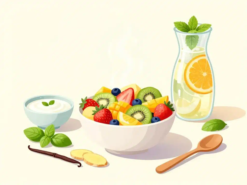 avec quoi peut on accompagner une salade de fruits en version légère