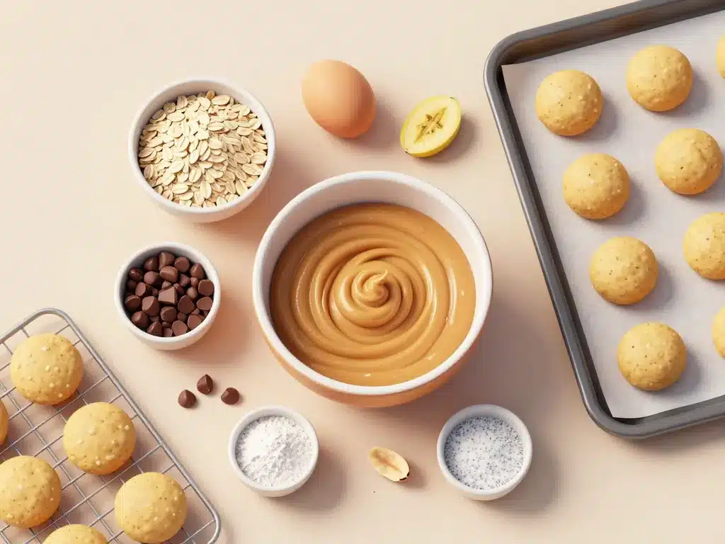 ingredients et etapes cookies healthy beurre de cacahuete
