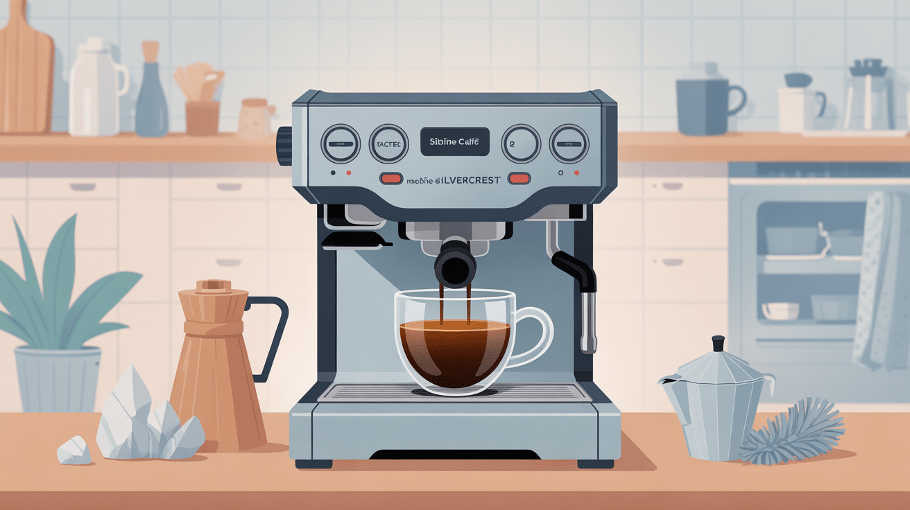 machine à café silvercrest problème illustration vectorielle