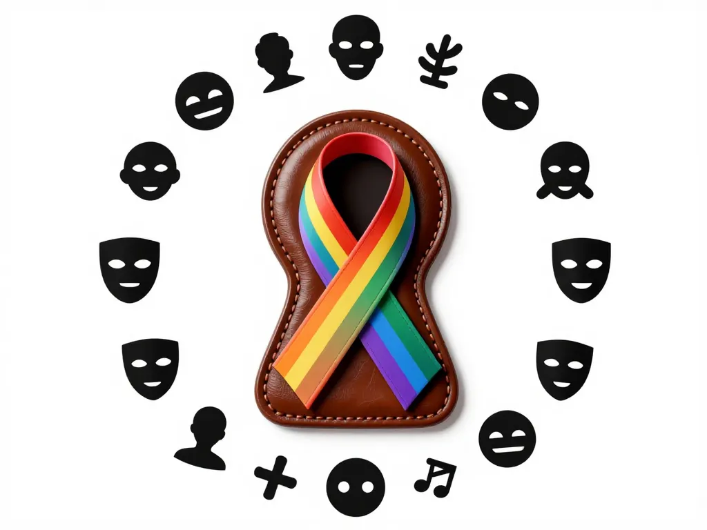 Diagramme pride rice mélange cuir latex et arc‑en‑ciel