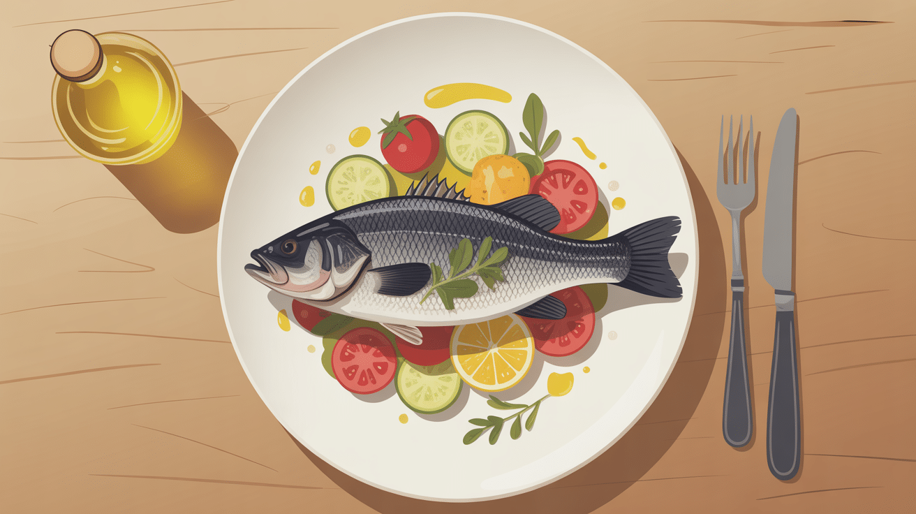 recette black bass rôti au four citron et légumes