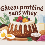 illustration d’ingrédients pour recette gateau proteine sans whey