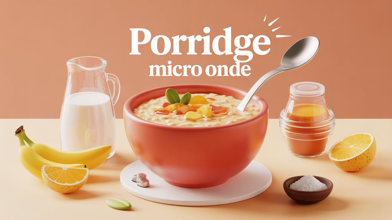 recette porridge micro onde, bol crémeux au micro-ondes