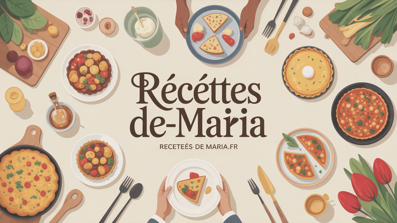 Table rustique avec plats maison recettes-de-maria.fr