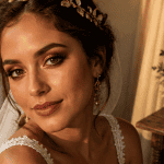 maquillage yeux marron pour mariage lumière dorée