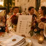 défi photo mariage table invités smartphone
