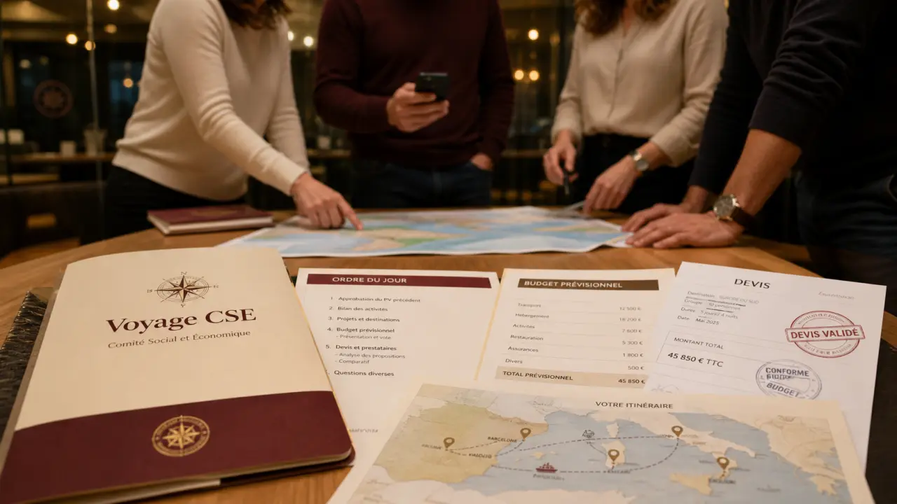 Voyage CSE : réunion budget et devis prestataire