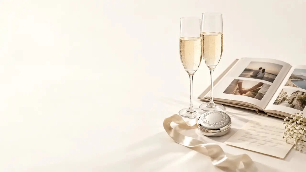 Idée de cadeau personnalisé pour 25 ans de mariage et noces d'argent
